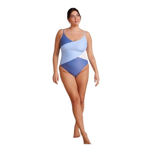Summersalt Plus Size Marina One Piece Colorblock Swimsuit sz 22 NWT - Picture 3 of 12
